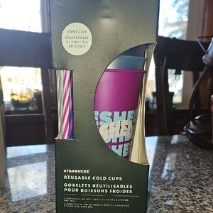 Starbucks Colorful Reusable Cold Cups Set